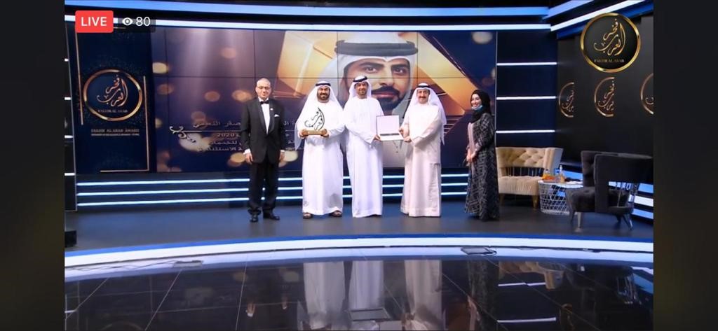 جائزة فخر العرب للشخصيات الأكثر تأثيراً في الإقتصاد والتنمية – فئة التمكين الذكي للخدمات الحكومية الإلكترونية الإستثنائية