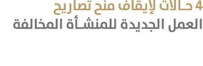 4 حالات لإيقاف منح تصاريح العمل الجديدة للمنشأة المخالفة 