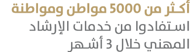 أكثر من 5000 مواطن ومواطنة استفادوا من خدمات الإرشاد المهني خلال 3 أشهر 