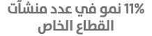 11% نمو في عدد منشآت القطاع الخاص