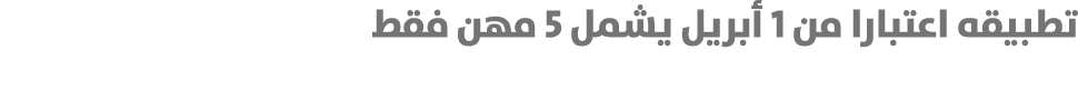 تطبيقه اعتبارا من 1 أبريل يشمل 5 مهن فقط 