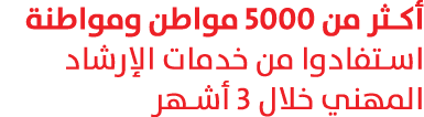 أكثر من 5000 مواطن ومواطنة استفادوا من خدمات الإرشاد المهني خلال 3 أشهر 
