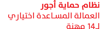 نظام حماية أجور العمالة المساعدة اختياري لـ14 مهنة
