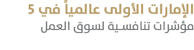 الإمارات الأولى عالمياً في 5 مؤشرات تنافسية لسوق العمل 