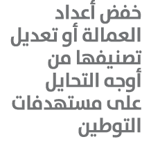 خفض أعداد العمالة أو تعديل تصنيفها من أوجه التحايل على مستهدفات التوطين 