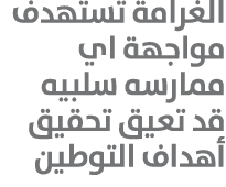 الغرامة تستهدف مواجهة اي ممارسه سلبيه قد تعيق تحقيق أهداف التوطين 