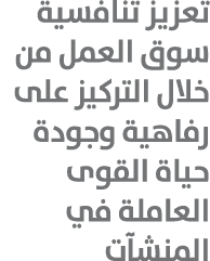 تعزيز تنافسية سوق العمل من خلال التركيز على رفاهية وجودة حياة القوى العاملة في المنشآت