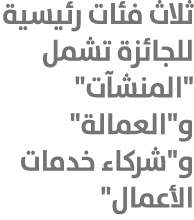 ثلاث فئات رئيسية للجائزة تشمل \“المنشآت\" و\"العمالة\" و\"شركاء خدمات الأعمال\"