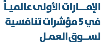الإمـــارات الأولى عالميـاً في 5 مؤشرات تنافسية لســوق العمـل 