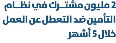 2 مليون مشتــرك في نظــام التأمين ضد التعطل عن العمل خلال 5 أشهر