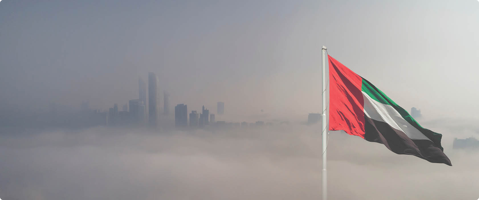 Foggy day in Abu Dhabi City 