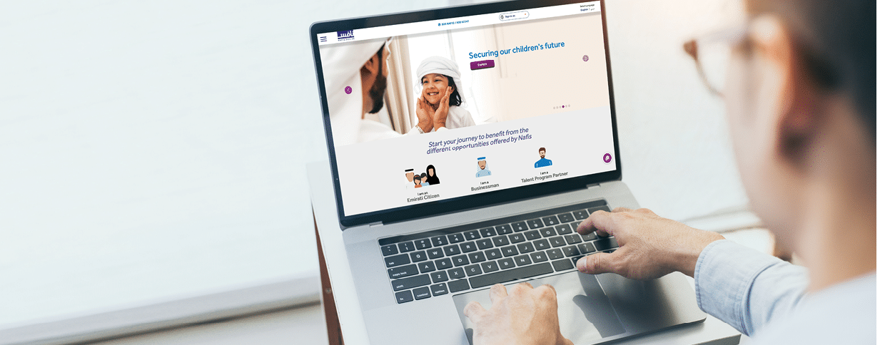 mockup image blank screen computer with white background for advertising text,hand man using laptop contact business search information on desk in office.marketing and creative design