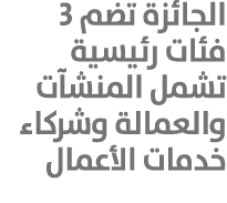 الجائزة تضم 3 فئات رئيسية تشمل المنشآت والعمالة وشركاء خدمات الأعمال
