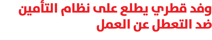 وفد قطري يطلع على نظام التأمين ضد التعطل عن العمل 