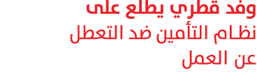وفد قطري يطلع على نظام التأمين ضد التعطل عن العمل 