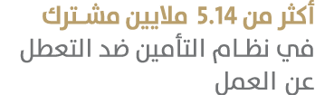 أكثر من 5.14 ملايين مشترك في نظام التأمين ضد التعطل عن العمل 
