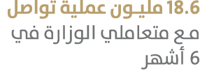 18.6 مليون عملية تواصل مع متعاملي الوزارة في 6 أشهر 