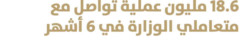 18.6 مليون عملية تواصل مع متعاملي الوزارة في 6 أشهر 