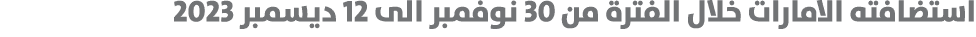 استضافته الامارات خلال الفترة من 30 نوفمبر الى 12 ديسمبر 2023 