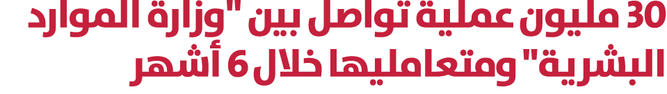 30 مليون عملية تواصل بين \“وزارة الموارد البشرية\" ومتعامليها خلال 6 أشهر 