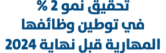 تحقيق نمو 2 % في توطين وظائفها المهارية قبل نهاية 2024 