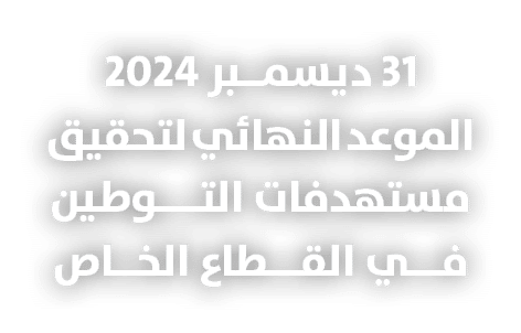 31 ديسمــبر 2024 الموعد النهائي لتحقيق مستهدفات التــــوطين فـــي القـــطاع الخــاص 