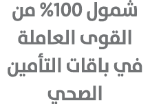 شمول %100 من القوى العاملة في باقات التأمين الصحي