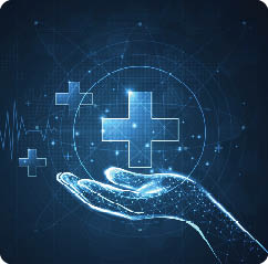 Hand holding icon for the healthcare medical icon. health insurance health concept. health insurance business for hospital. medical network connection. vector.