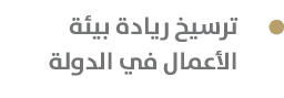  ترسيخ ريادة بيئة الأعمال في الدولة