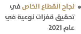  نجاح القطاع الخاص في تحقيق قفزات نوعية في عام 2021
