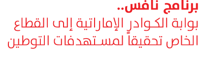 برنامج نافس.. بوابة الكوادر الإماراتية إلى القطاع الخاص تحقيقاً لمستهدفات التوطين
