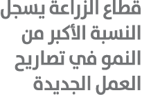 قطاع الزراعة يسجل النسبة الأكبر من النمو في تصاريح العمل الجديدة