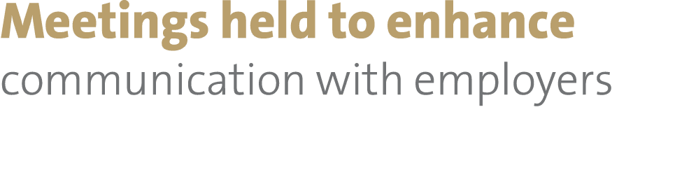 Meetings held to enhance communication with employers