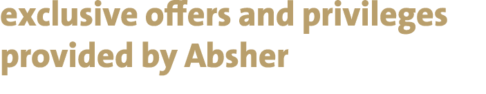 exclusive offers and privileges provided by Absher