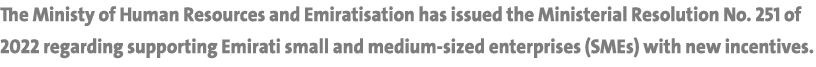 The Ministy of Human Resources and Emiratisation has issued the Ministerial Resolution No. 251 of 2022 regarding supp...