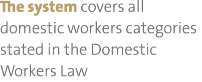 The system covers all domestic workers categories stated in the Domestic Workers Law