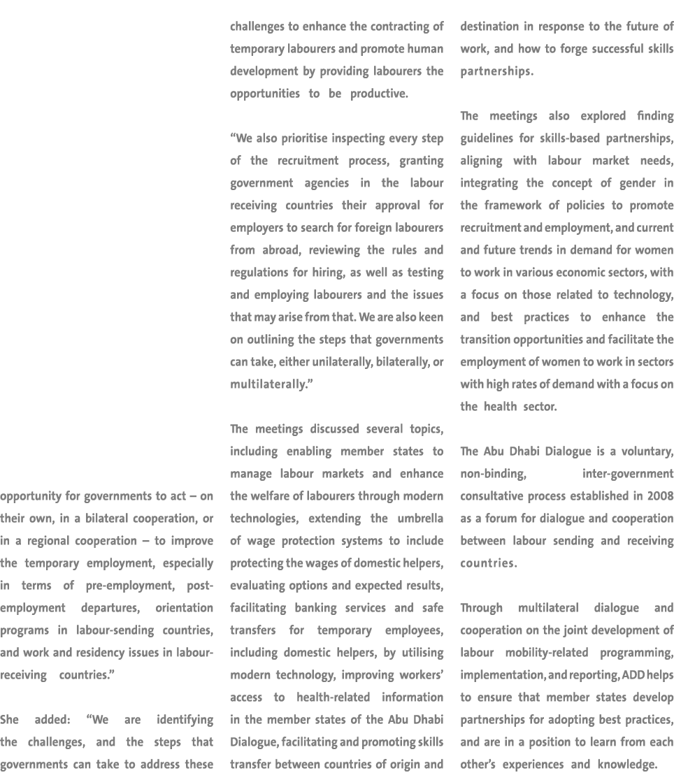opportunity for governments to act – on their own, in a bilateral cooperation, or in a regional cooperation – to impr...