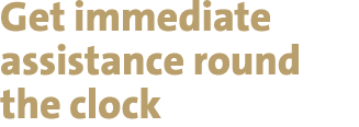 Get immediate assistance round the clock