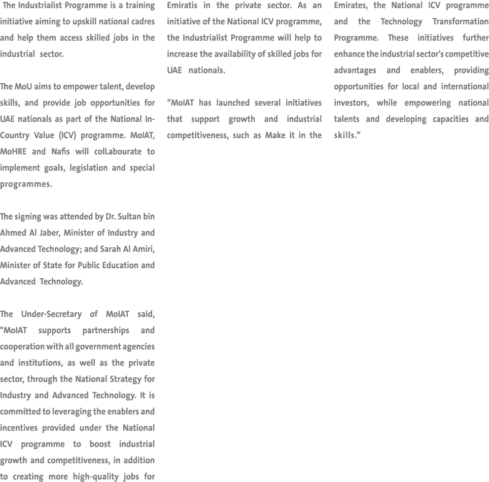  The Industrialist Programme is a training initiative aiming to upskill national cadres and help them access skilled ...