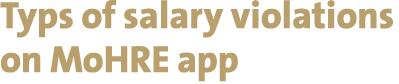Typs of salary violations on MoHRE app