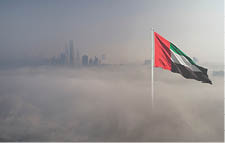 Foggy day in Abu Dhabi City 