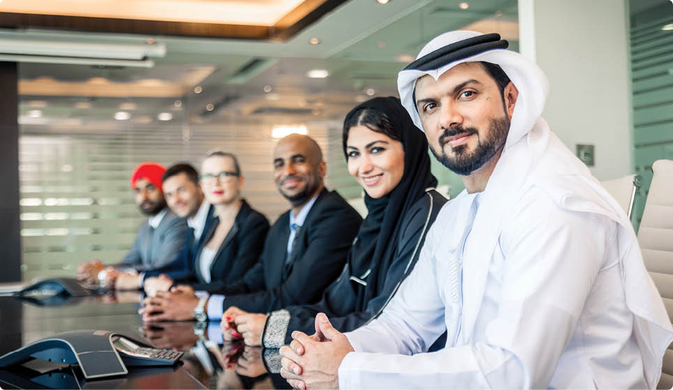 Multicultural business people meeting and talking about business - Multiracial business team meeting