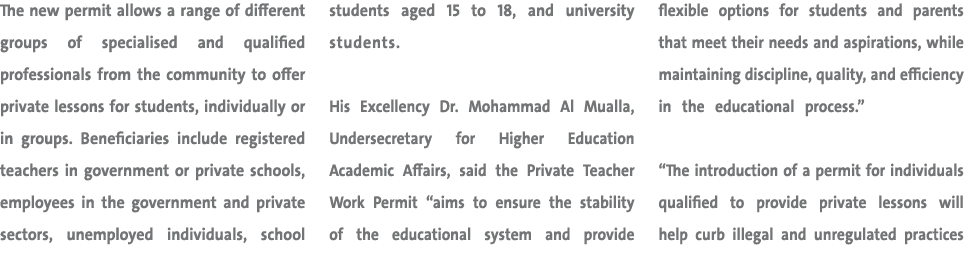 The new permit allows a range of different groups of specialised and qualified professionals from the community to of...
