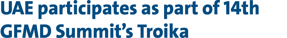 UAE participates as part of 14th GFMD Summit’s Troika