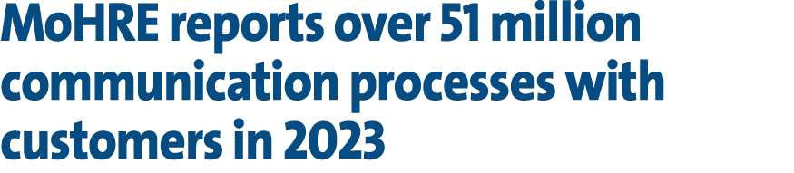 MoHRE reports over 51 million communication processes with customers in 2023