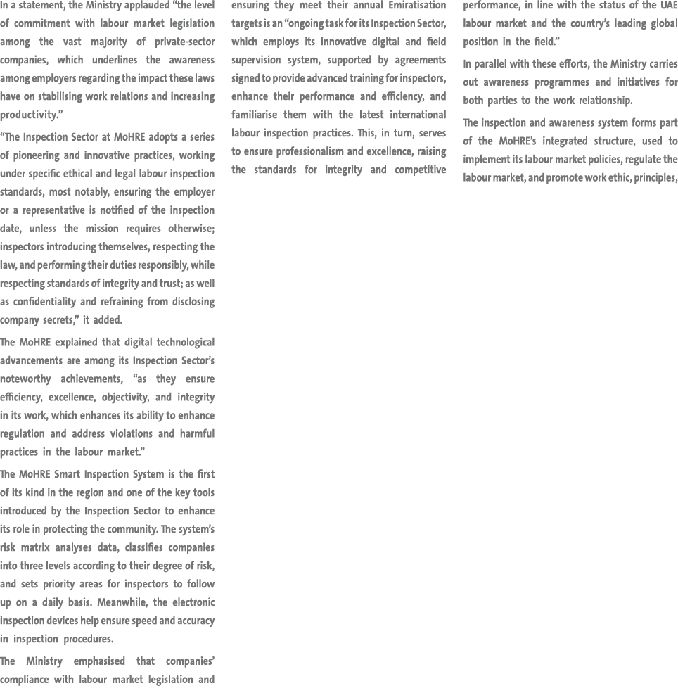 In a statement, the Ministry applauded “the level of commitment with labour market legislation among the vast majorit...