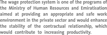 The wage protection system is one of the programs of the Ministry of Human Resources and Emiratisation aimed at provi   