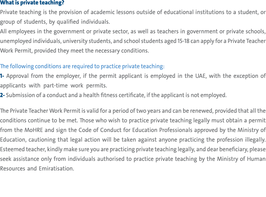 What is private teaching? Private teaching is the provision of academic lessons outside of educational institutions t...