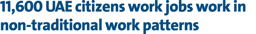 11,600 UAE citizens work jobs work in non traditional work patterns