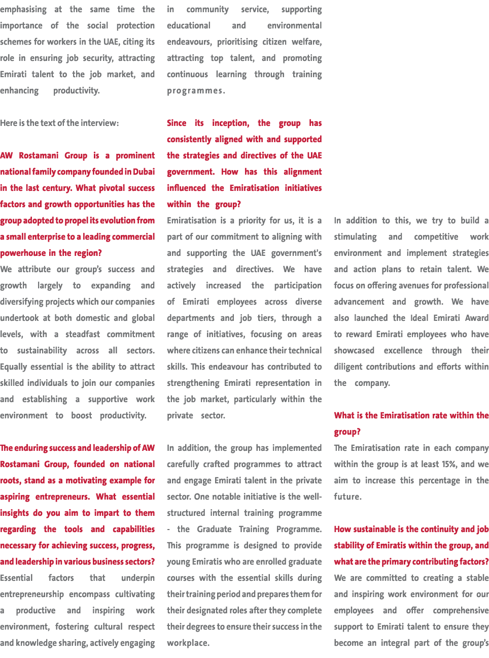 emphasising at the same time the importance of the social protection schemes for workers in the UAE, citing its role ...